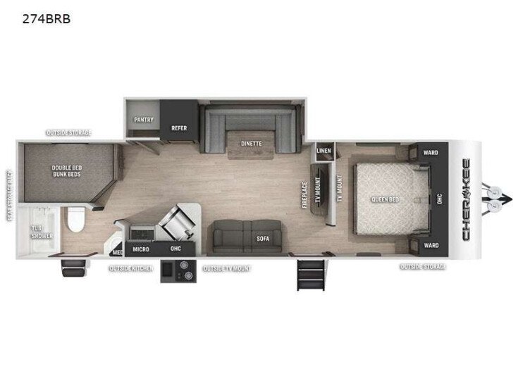 Thumbnail Photo undefined for New 2022 Forest River Cherokee 274BRB